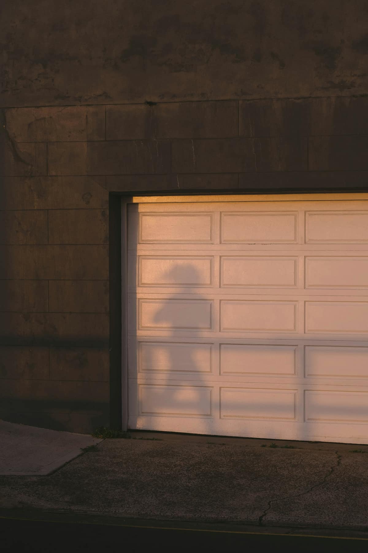 Garage door technician at work