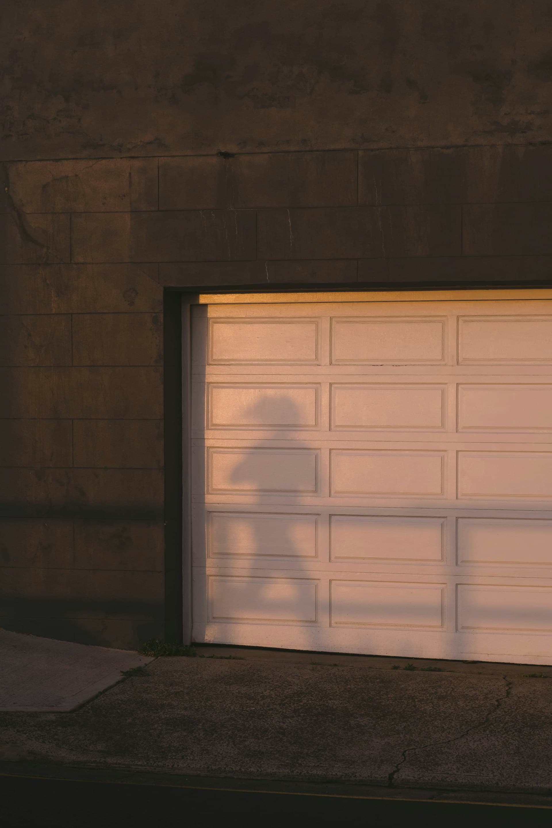 Garage door technician at work
